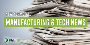 NYS Manufacturing & Tech News, pile of newspapers in background