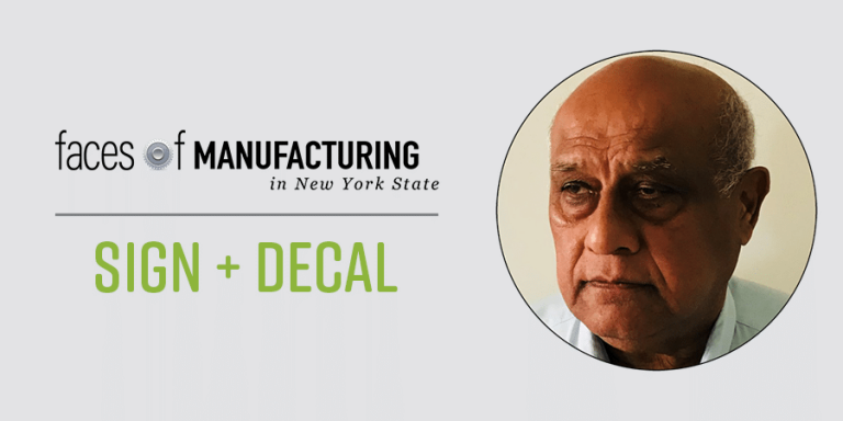 Faces of Manufacturing in NYS with headshot of Babu Khalfan