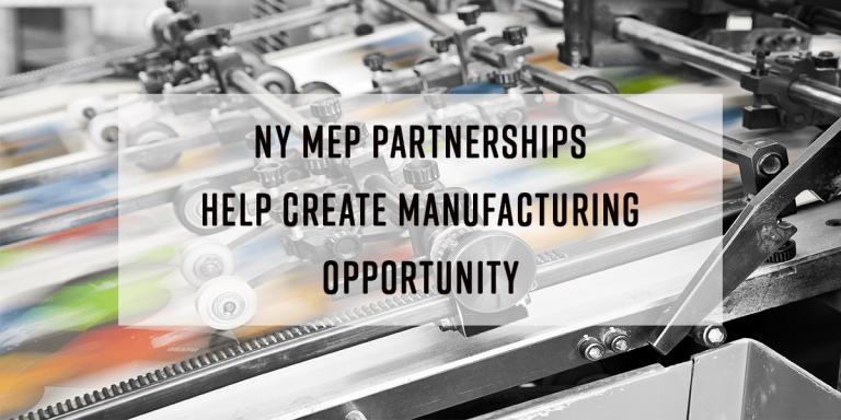 NY MEP Partnerships Help Create Manufacturing Opportunity, image over a printer