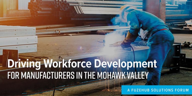Driving Workforce Development for Manufacturers in the Mohawk Valley, a man welding