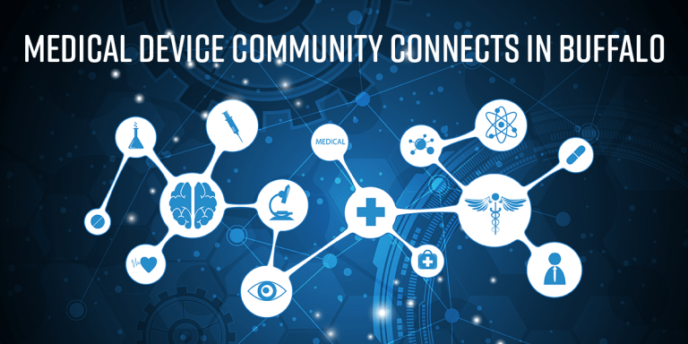 Medical Device Community Connects in Buffalo, various medical images connecting