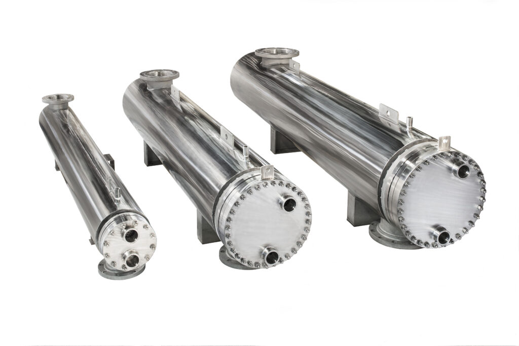 Polished Yula metal cylinders with intake and outtakes