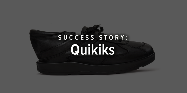 quikiks headline with shoe